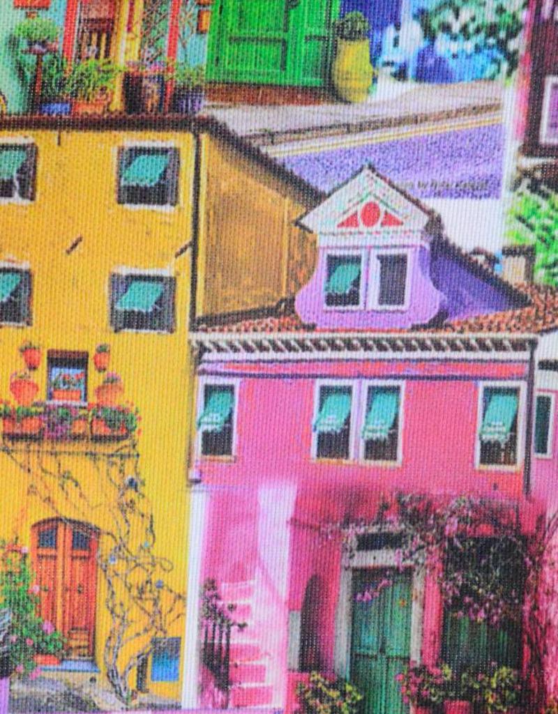 Colourful Houses Extra Breite Dekorationsstoff