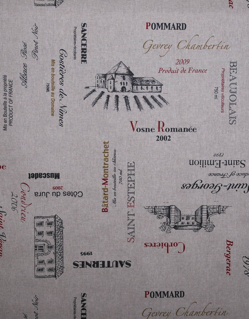 Carte des Vins Decoratiestof Wijnhuizen & Wijnetiketten