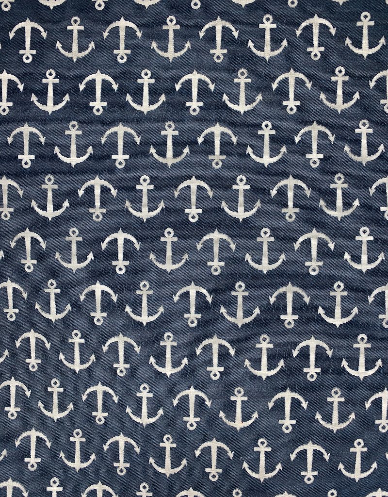 Anker blauw Gobelinstof