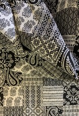 Paisley Patchwork Jacquardstof  Zwart & Wit