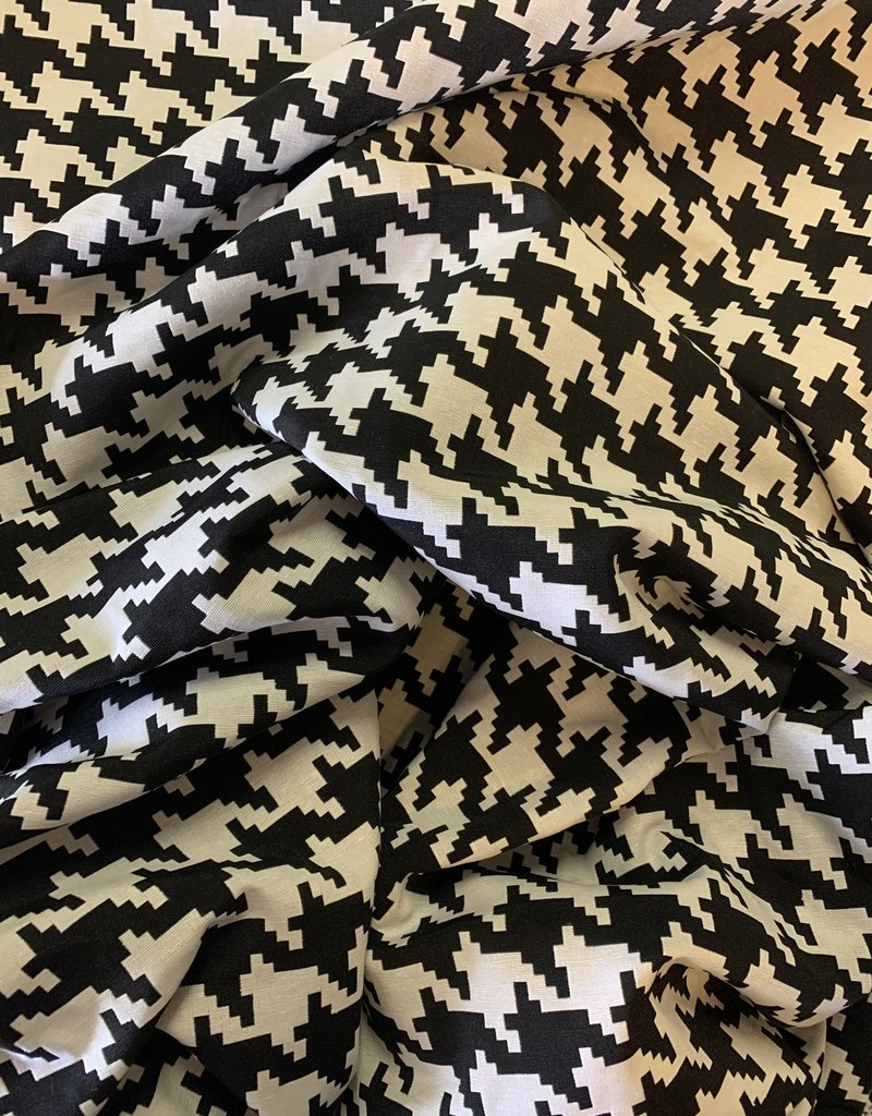 Pied de Poule Jacquardstof Zwart & Wit