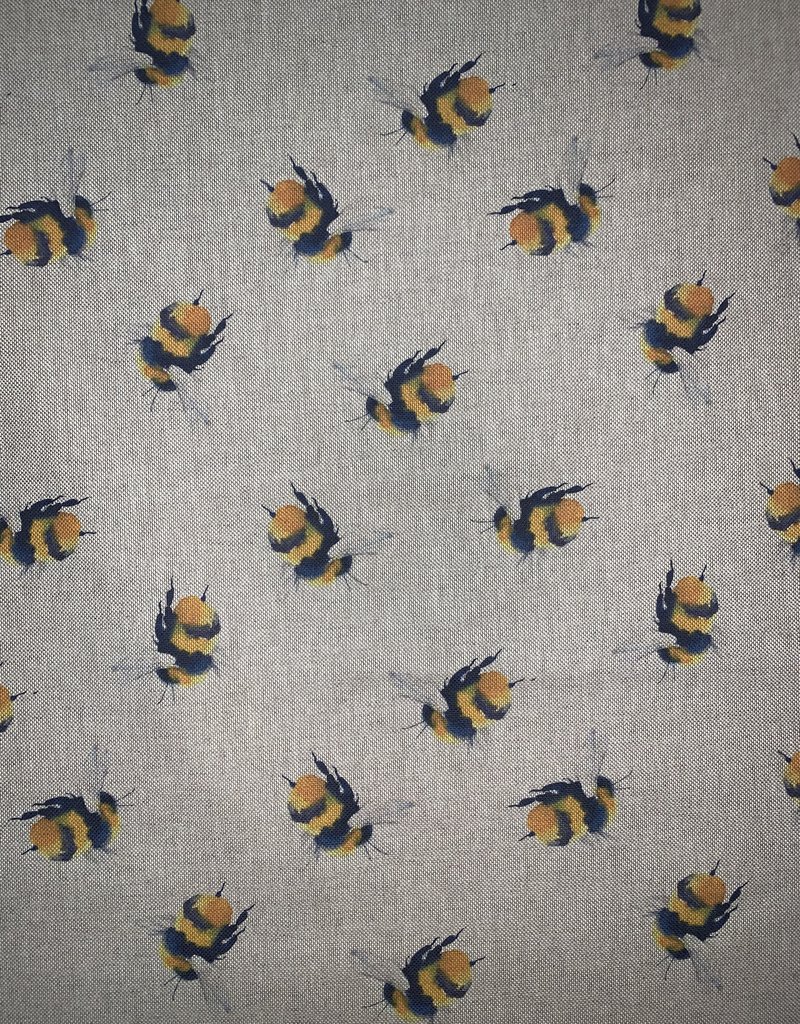 Bienen Dekoration Stoff Leinenoptik