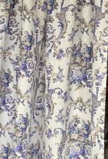 Decoratiestof blauwe Toile de jouy in 100% linnen