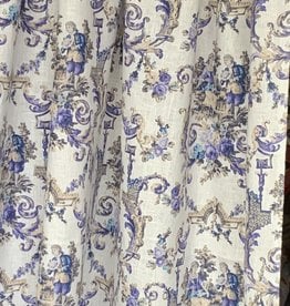 Blaues Toile de Jouy, Leinen