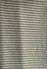 Gobelin Chenille gestreift Grün/Leinen farbe