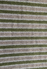 Gobelin Chenille gestreift Grün/Leinen farbe