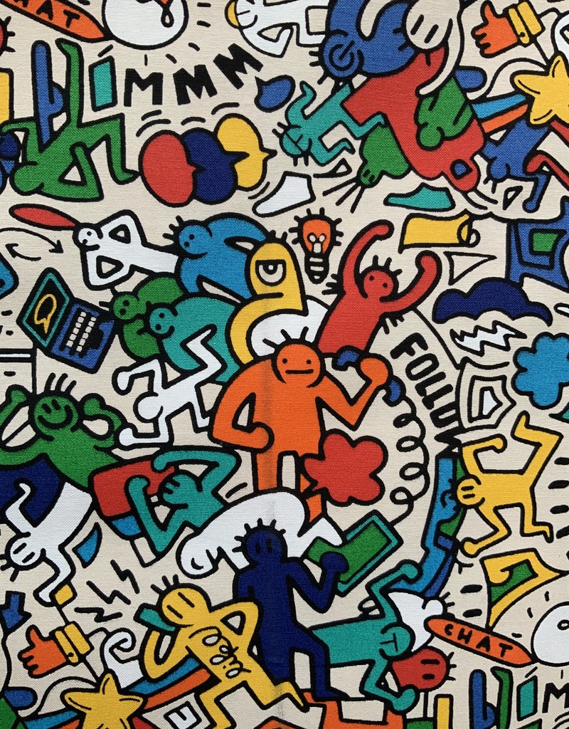 Keith Haring deco stof