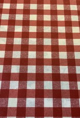 Wachstuch 070 rot-weiss kariert