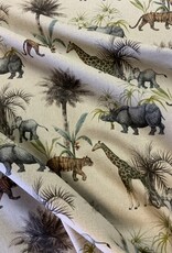 Afrikanische Tiere auf Leinenoptik