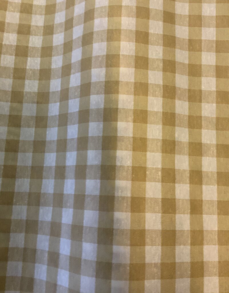 Wachstuch 140 beige-weiss kariert