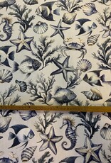 Meeresleben in Blau-Weiss