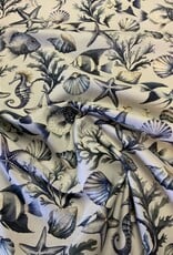 Zee leven in blauw-wit