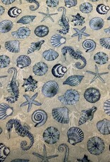 Zeepaardje en Zeesterren in het blauw