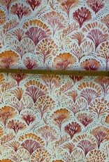 Ethnische Palmenblüten in auffälligen Rosa und Orangetönen