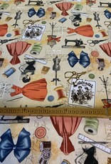 Fournituren- en naaimachineprint