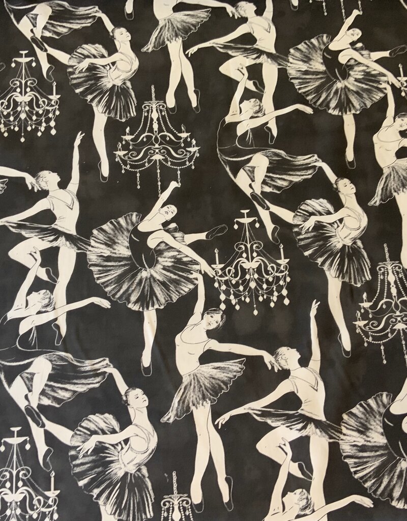 Ballerina in einer Schwarz-Weiss-Ballettvorstellung