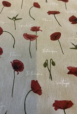 Mohnblumen auf Leinenoptiek