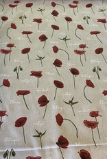 Mohnblumen auf Leinenoptiek