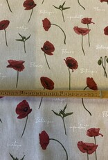 Mohnblumen auf Leinenoptiek