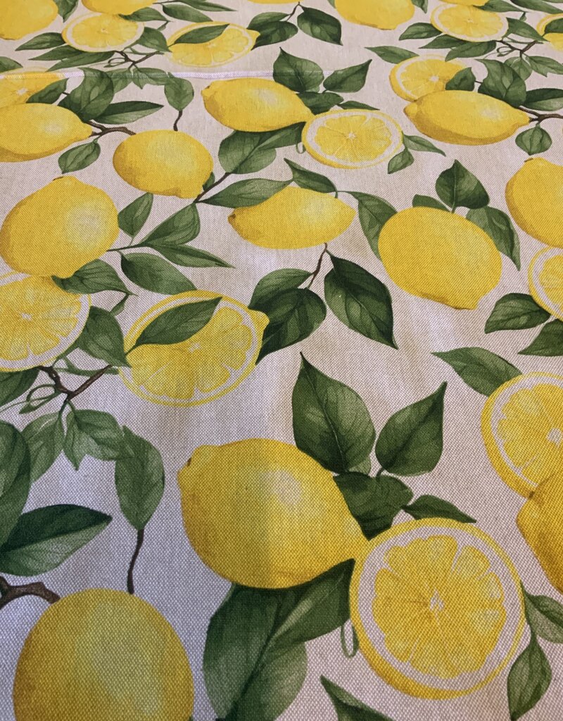 Citroenen op een Linnenlook ondergrond