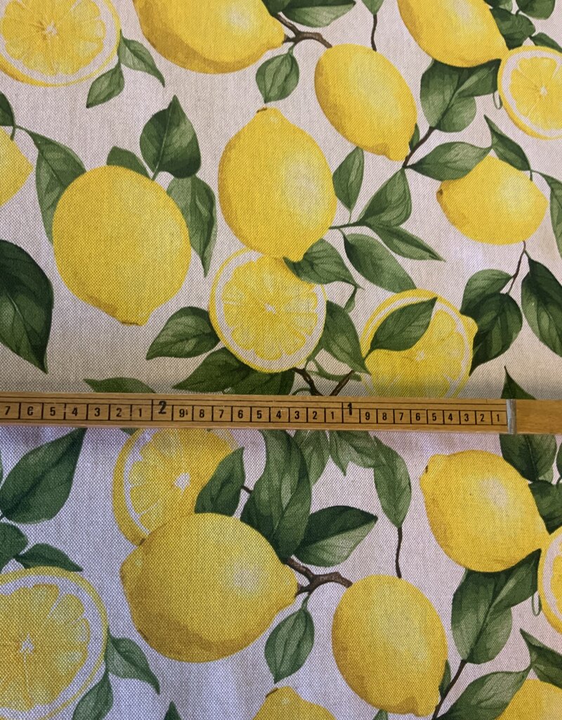 Zitrone auf Leinenoptik