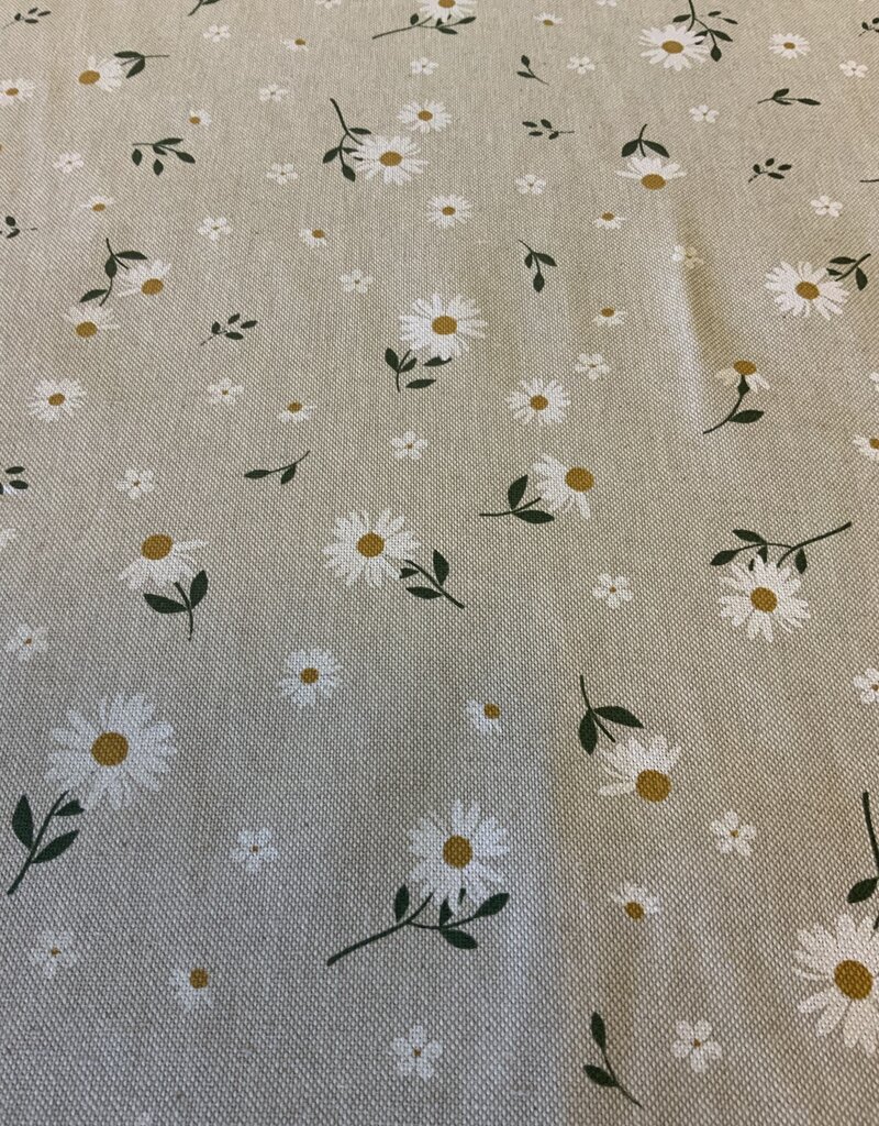 Gänseblüchen deko stoff Leinenoptik