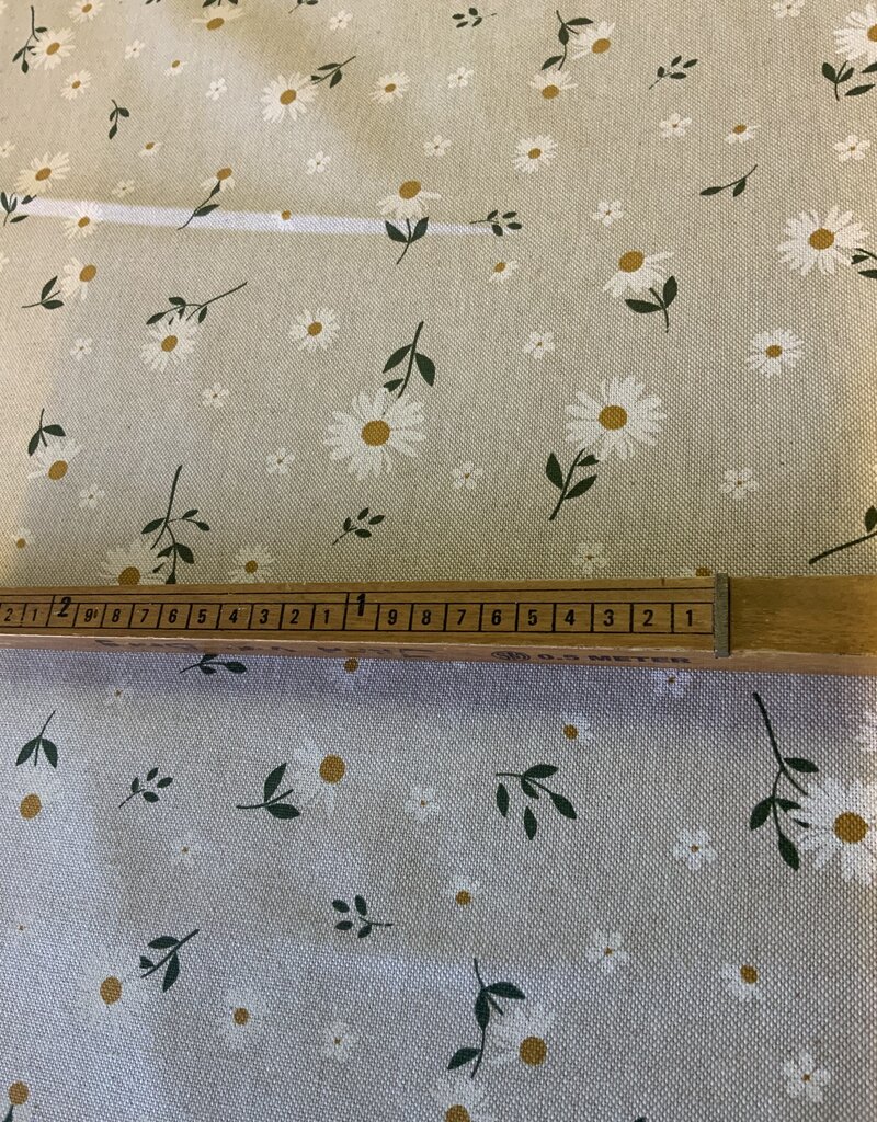 Gänseblüchen deko stoff Leinenoptik