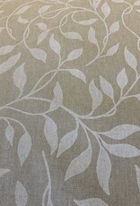 Blad silhouetprint deco stof Linnenlook (Damast look-alike)