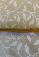 Blad silhouetprint deco stof Linnenlook (Damast look-alike)