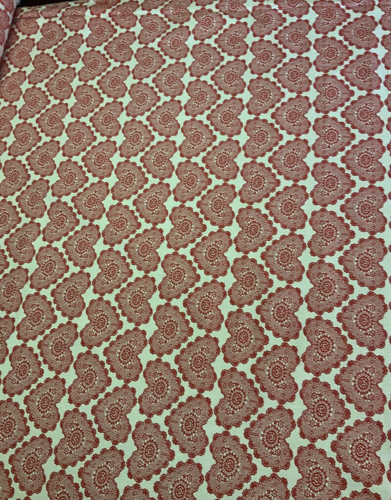 Stickerei mit Herzen deko Stoff Leinenoptik