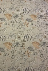 Botanisch naturel deco stof Linnenlook