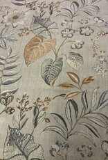 Botanisch naturel deco stof Linnenlook