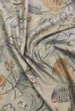Botanisch naturel deco stof Linnenlook