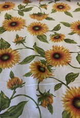 Sonnenblume deko stoff Leinenoptik
