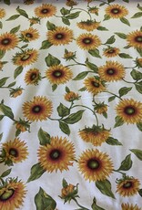 Sonnenblume deko stoff Leinenoptik