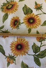 Sonnenblume deko stoff Leinenoptik