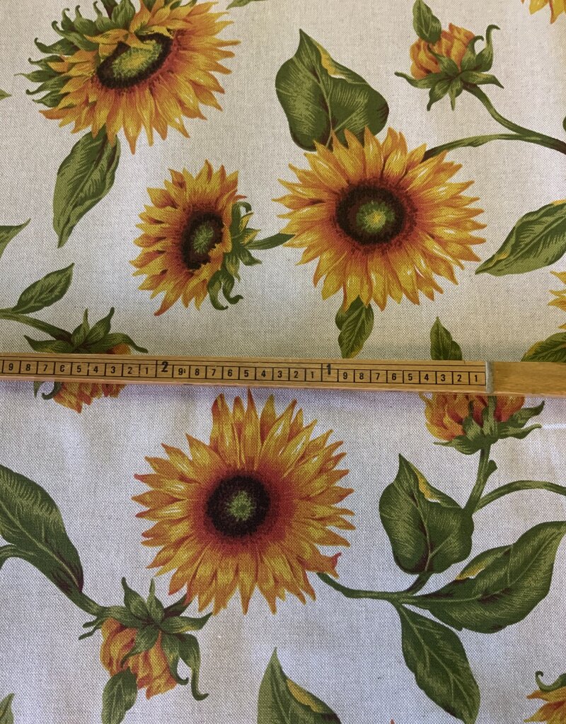 Sonnenblume deko stoff Leinenoptik