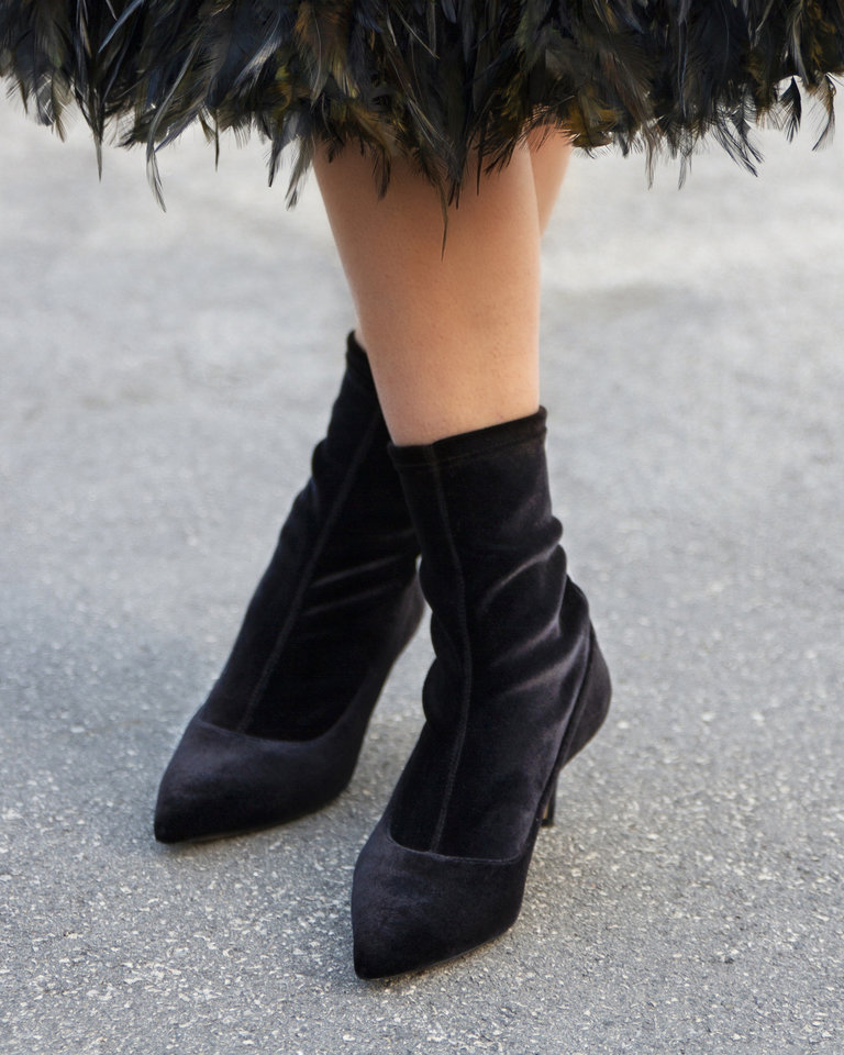 Cara Rosa Milano - sock boots - zwart