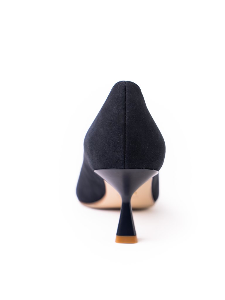 Cara Rosa Ragusa - pump - navy suede with patent leather toe