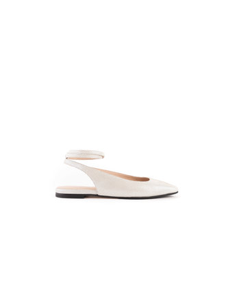 Venezia - slingback flat - zilver Venezia - slingback flat - zilver