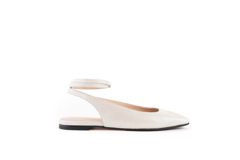 Venezia - slingback flat - silver