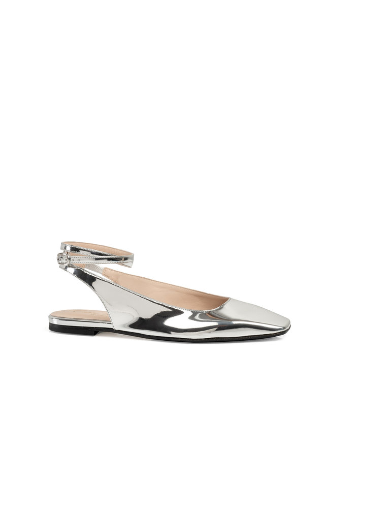 Cara Rosa Venezia - slingback flat - mirror silver