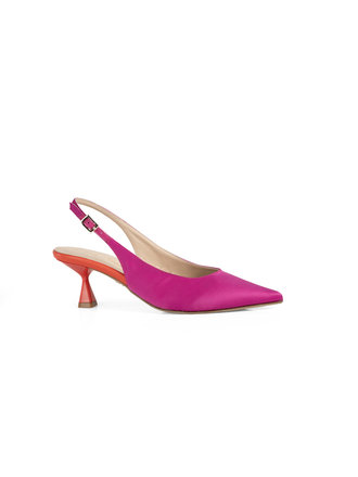 Cara Rosa Pisa - slingback pump - fuchsia met oranje Cara Rosa Pisa - slingback pump - fuchsia met oranje