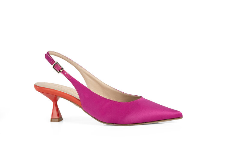 Cara Rosa Pisa - slingback pump - fuchsia with orange