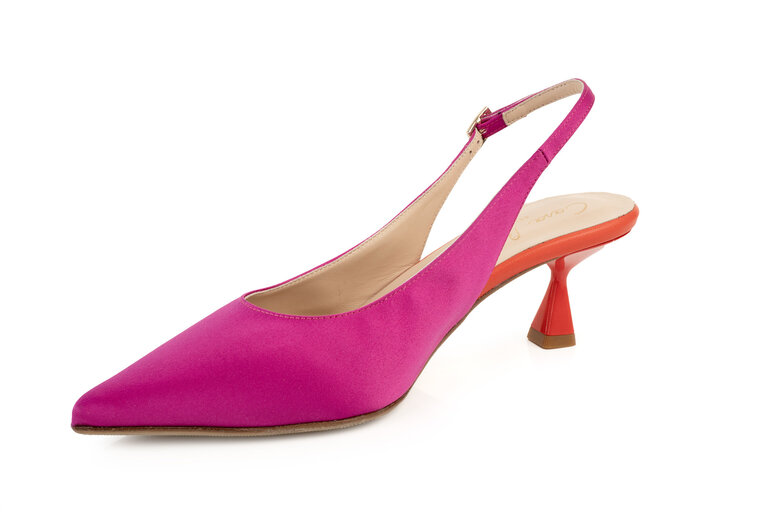 Cara Rosa Pisa - slingback pump - fuchsia with orange