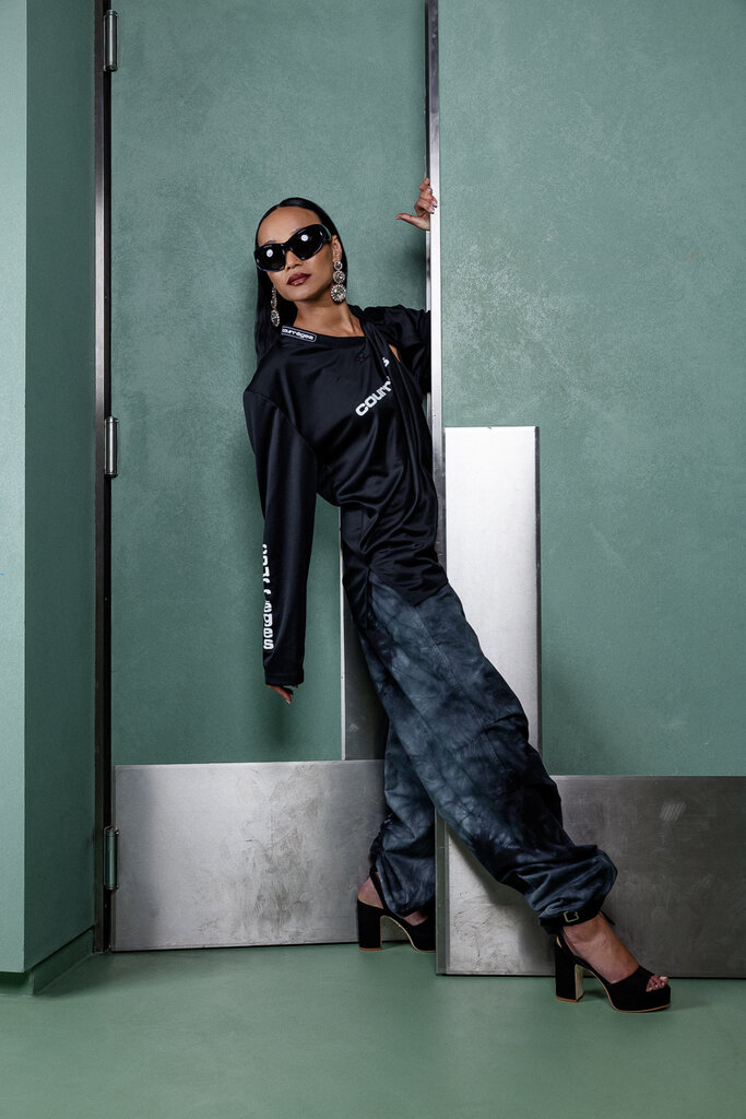 Cara Rosa Mondello - plateau sandaal - zwart