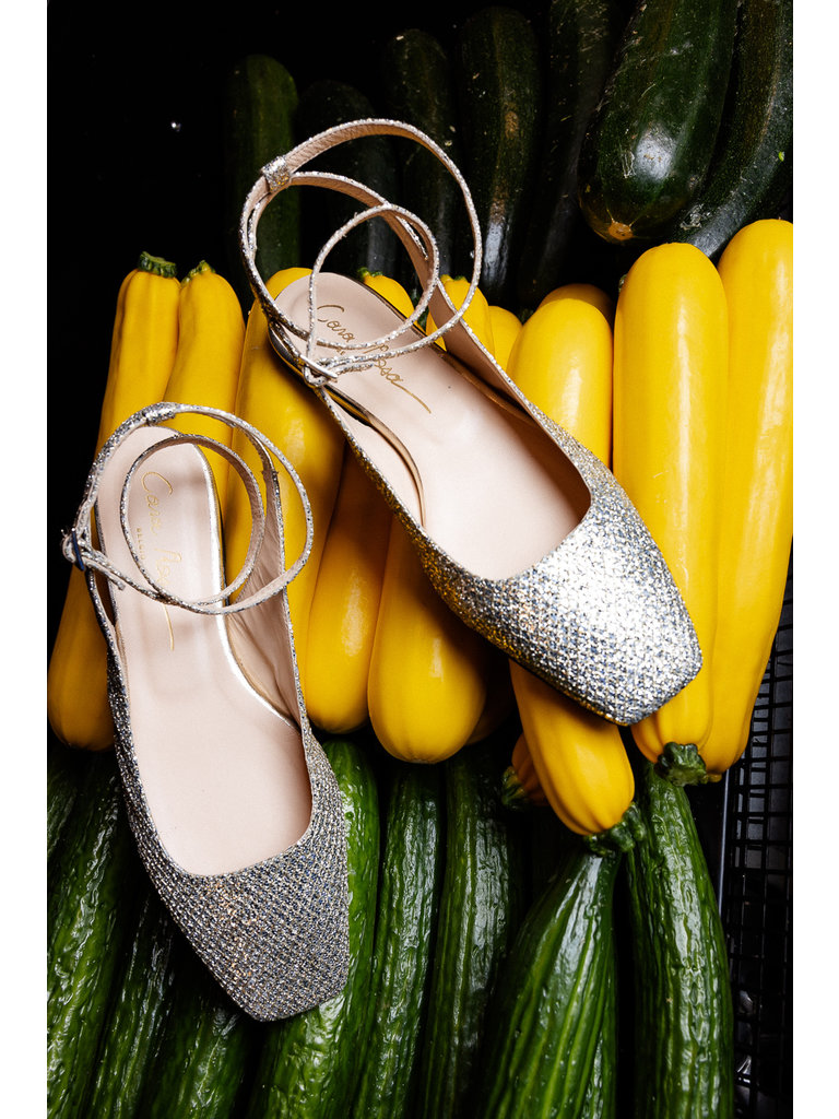 Cara Rosa Venezia - slingback flat - glitter