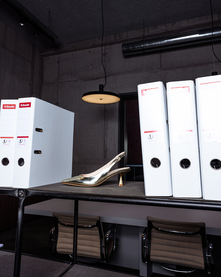 Pisa - slingback pump - lichtgoud