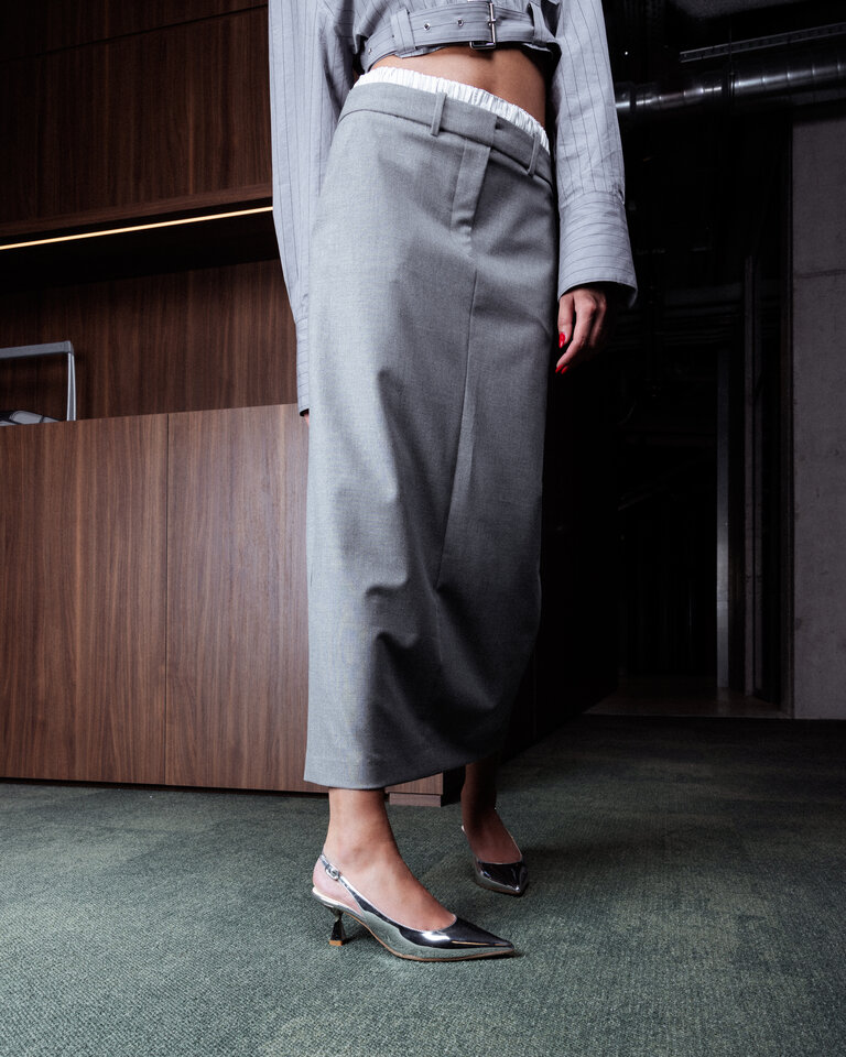 Pisa - slingback pump - zilver