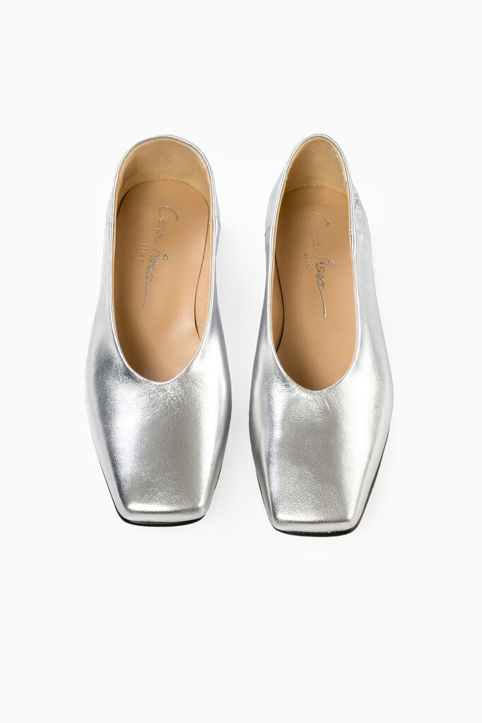 Cara Rosa Antoinette - ballet flat- silver